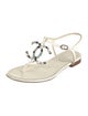 Chanel Interlocking CC Logo Patent Leather T-Strap Sandals
