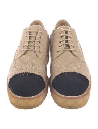 Chanel Interlocking CC Logo Canvas Oxfords