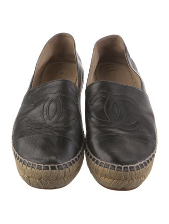 Chanel Interlocking CC Logo Lambskin Espadrilles