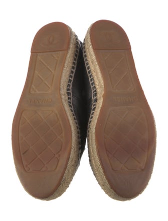 Chanel Interlocking CC Logo Lambskin Espadrilles