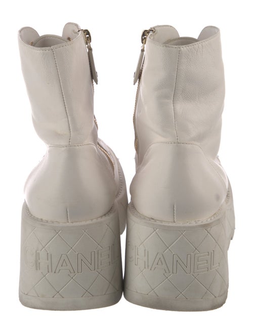 Chanel 2024 Interlocking CC Logo Combat Boots