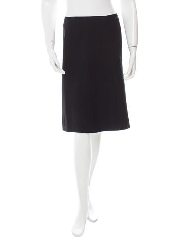 Chanel Wool A-Line Skirt