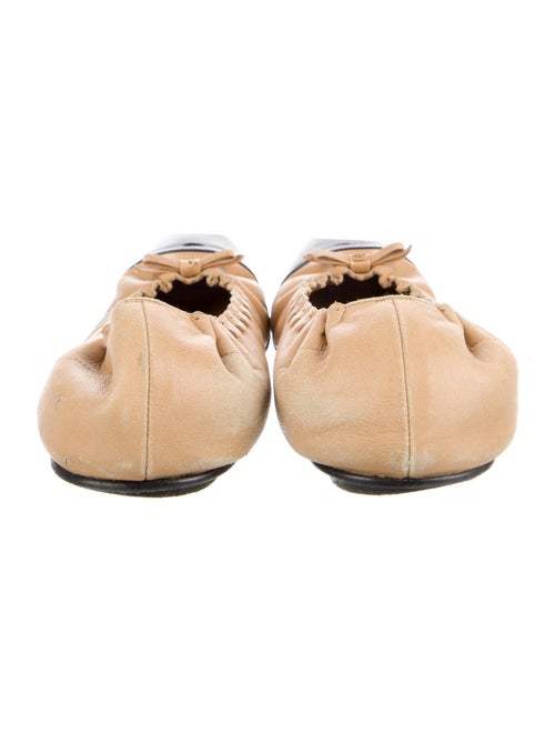 Chanel Interlocking CC Logo Leather Ballet Flats