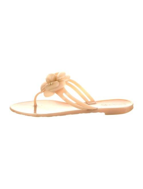 Chanel Interlocking CC Logo Rubber Slides