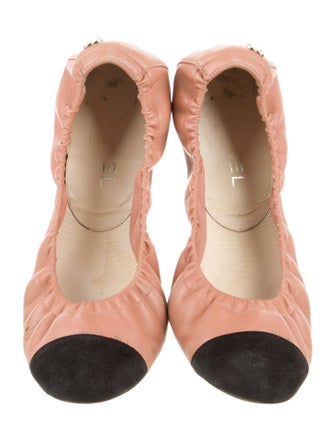 Chanel 2012 Interlocking CC Logo Ballet Flats