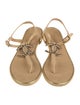 Chanel 2019 Interlocking CC Logo T-Strap Sandals