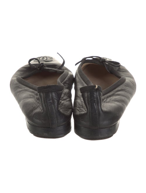 Chanel Interlocking CC Logo Leather Ballet Flats