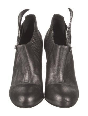 Chanel Booties Leather Lace-Up Boots