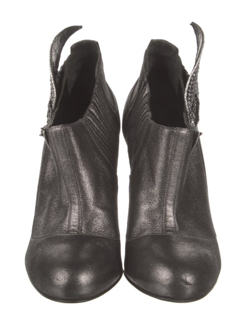 Chanel Booties Leather Lace-Up Boots