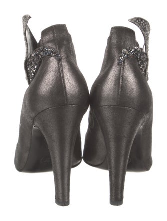 Chanel Booties Leather Lace-Up Boots