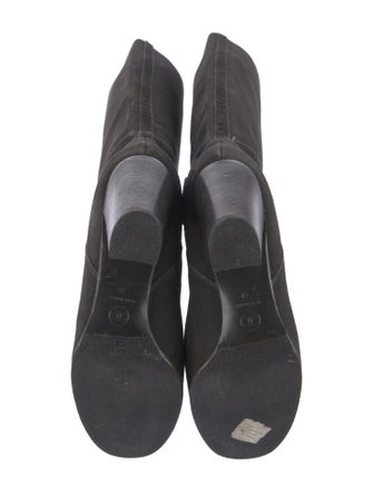 Chanel Interlocking CC Logo Suede Boots