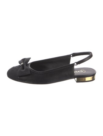 Chanel 2024 Interlocking CC Logo Slingback Flats