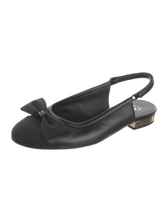 Chanel 2024 Interlocking CC Logo Slingback Flats
