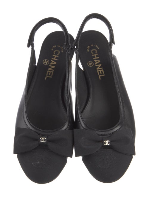 Chanel 2024 Interlocking CC Logo Slingback Flats
