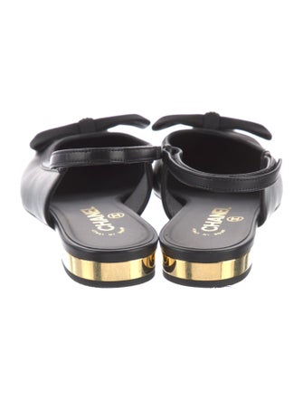 Chanel 2024 Interlocking CC Logo Slingback Flats