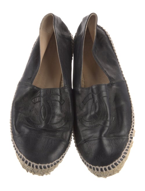 Chanel Interlocking CC Logo Lambskin Espadrilles