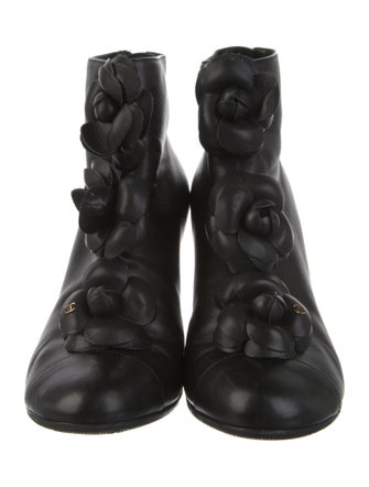 Chanel 2010 Interlocking CC Logo Lace-Up Boots