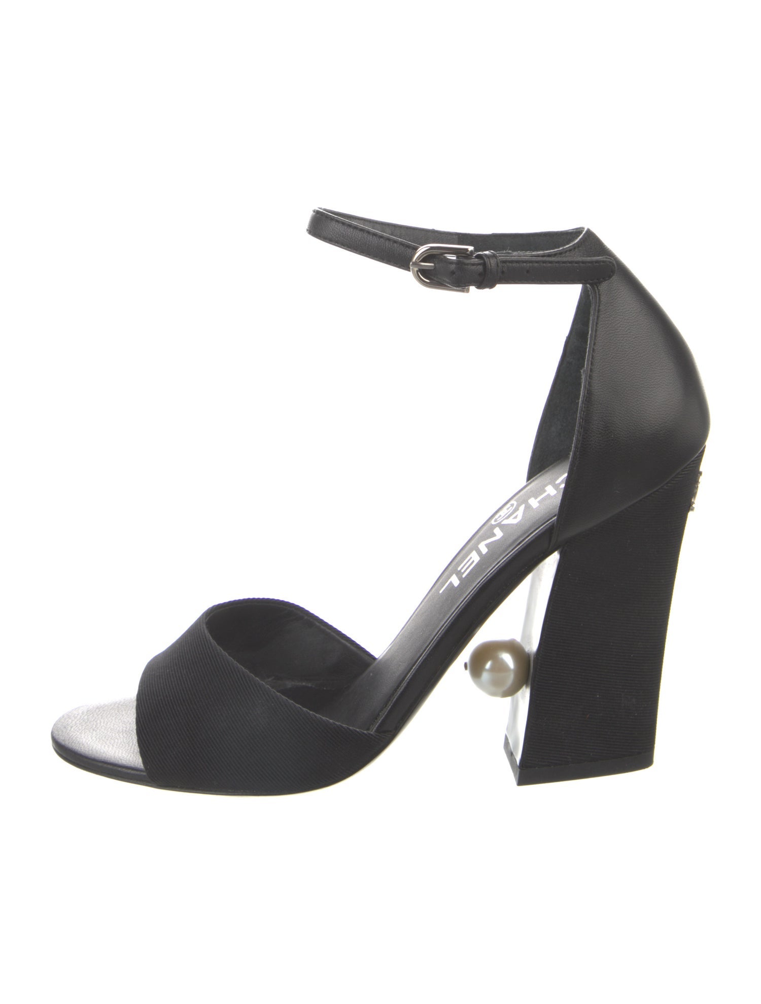 Chanel Interlocking CC Logo Leather Sandals