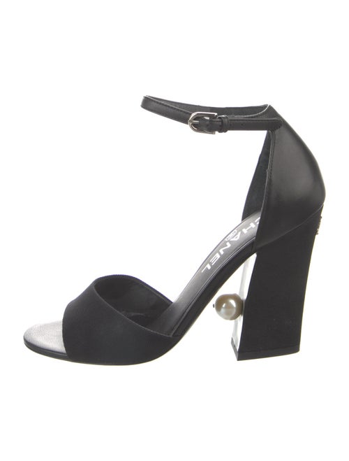 Chanel Interlocking CC Logo Leather Sandals