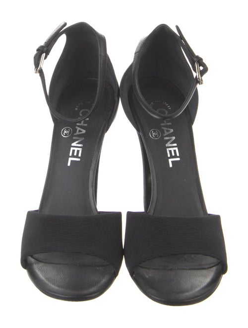 Chanel Interlocking CC Logo Leather Sandals