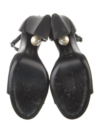 Chanel Interlocking CC Logo Leather Sandals