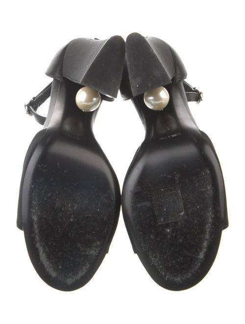 Chanel Interlocking CC Logo Leather Sandals