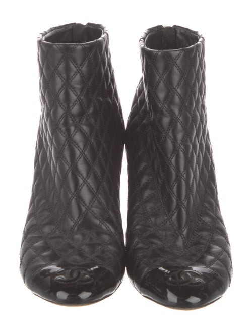 Chanel Quilted Pattern Leather Boots