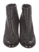 Chanel Quilted Pattern Leather Boots