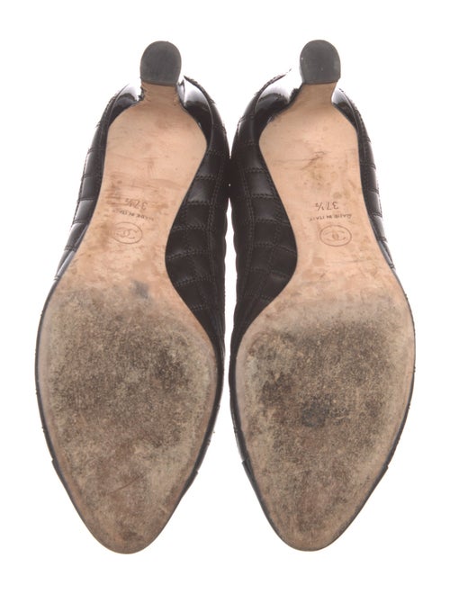 Chanel Quilted Pattern Leather Boots