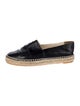 Chanel Interlocking CC Logo Leather Espadrilles