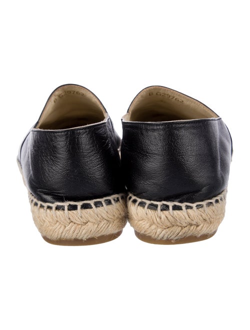 Chanel Interlocking CC Logo Leather Espadrilles