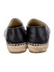 Chanel Interlocking CC Logo Leather Espadrilles