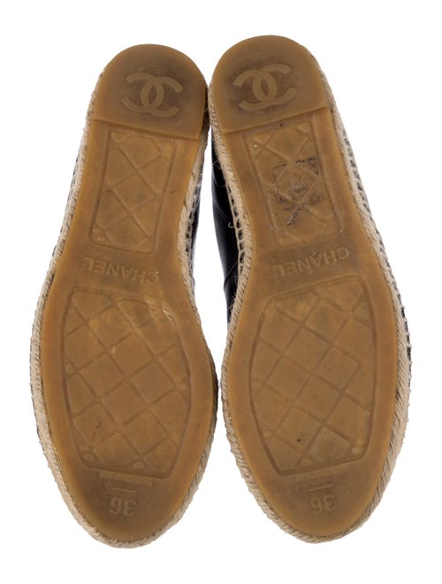 Chanel Interlocking CC Logo Leather Espadrilles