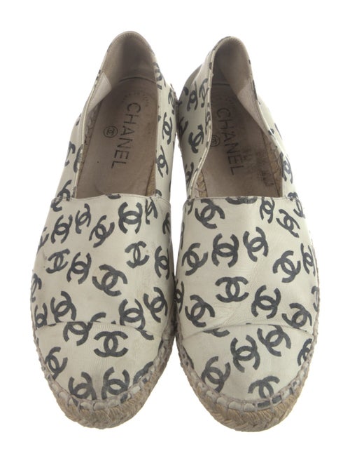 Chanel Interlocking CC Logo Lambskin Espadrilles