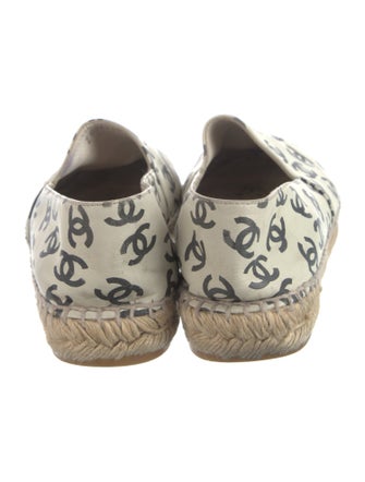 Chanel Interlocking CC Logo Lambskin Espadrilles