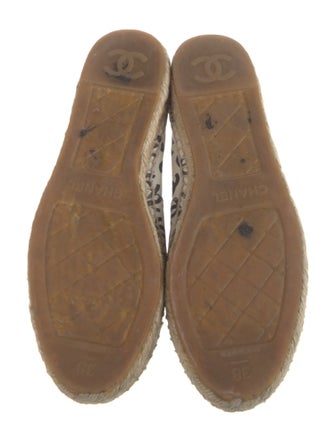 Chanel Interlocking CC Logo Lambskin Espadrilles