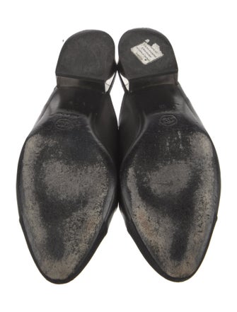 Chanel Interlocking CC Logo Leather Mules