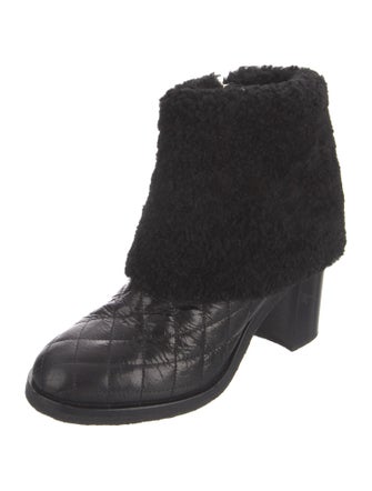 Chanel 2014 Interlocking CC Logo Boots