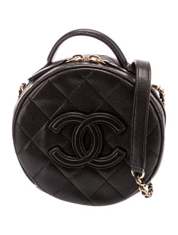 Chanel Crossbody Bags Round Vanity w/ Chain