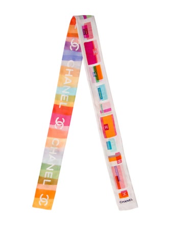 Chanel Silk Interlocking CC Logo Bandeau