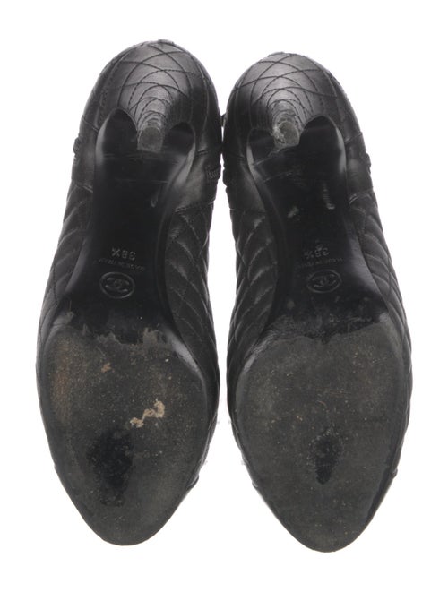 Chanel Interlocking CC Logo Leather Boots