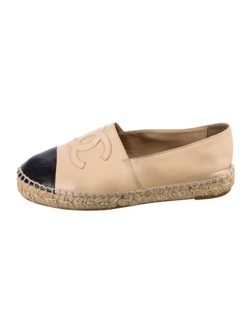 Chanel Interlocking CC Logo Lambskin Espadrilles