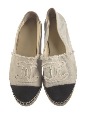 Chanel Interlocking CC Logo Canvas Espadrilles