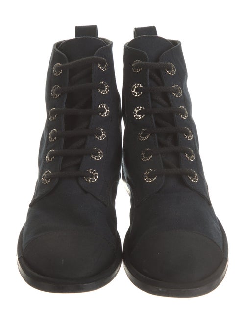 Chanel 2021 Interlocking CC Logo Lace-Up Boots
