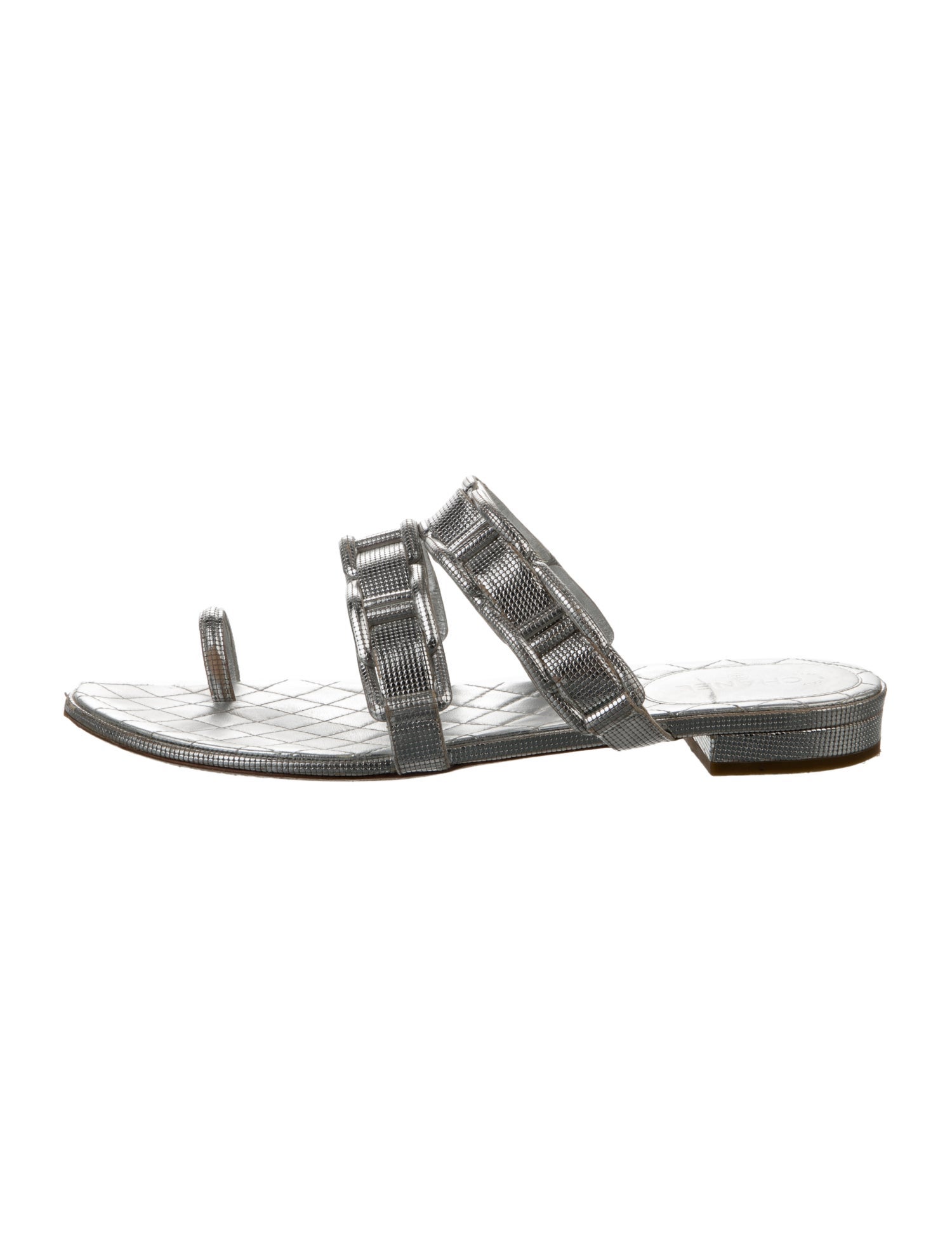 Chanel Quilted Pattern Leather Slides