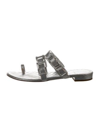 Chanel Quilted Pattern Leather Slides