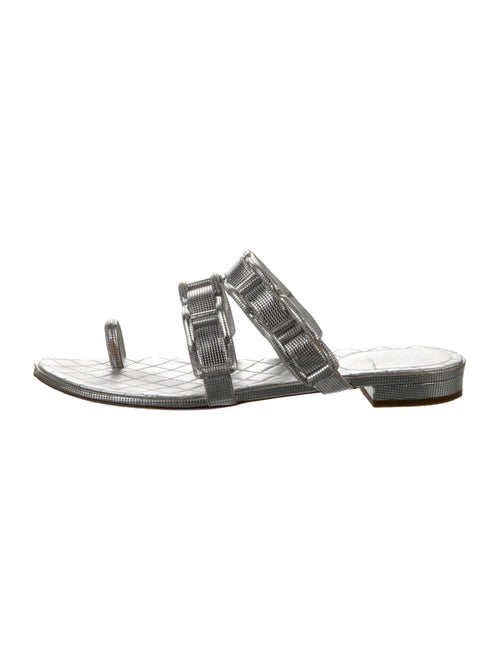 Chanel Quilted Pattern Leather Slides