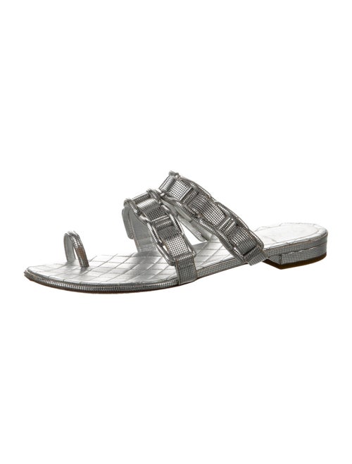 Chanel Quilted Pattern Leather Slides