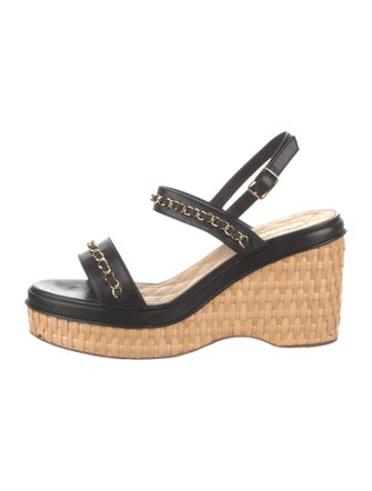 Chanel 2020 Interlocking CC Logo Slingback Sandals