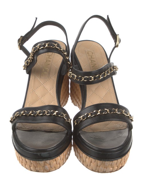 Chanel 2020 Interlocking CC Logo Slingback Sandals